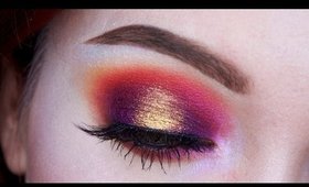 Orange & Gold Halo Smokey Eye