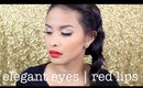 Elegant Eyes | Bold Red Lips | Bronzed Glowy Skin Tutorial