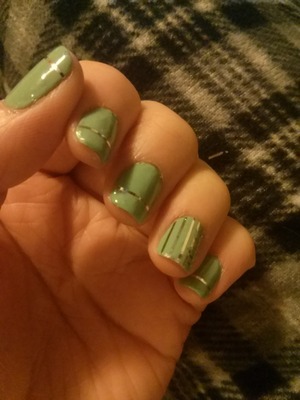 The color is kinda off, but this was my first time striping. :)