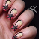 Palm tree nail art
