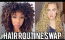Swapping Hair Products?! Curls Vs. Waves w/ Biancareneetoday