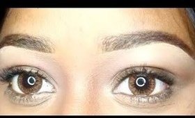 Big Grang Grang Brown Circle Contact Lenses on Dark Eyes