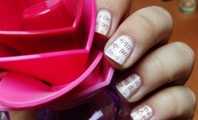 Back to School Mani Tutorial: Newspaper Nails