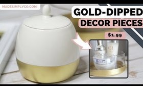 DIY Gold Dipped Home Decor | Easy $2 Thrift Store Flips!