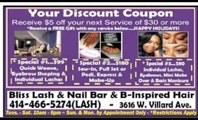 #GlamFiles Bliss Lash & Nail Bar  Now Accepting Appointments and Walk Ins
