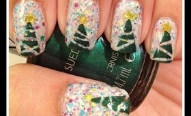 Christmas Tree Nails By The Crafty Ninja
