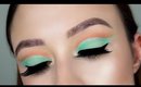 Mint Green Cut Crease Makeup Tutorial