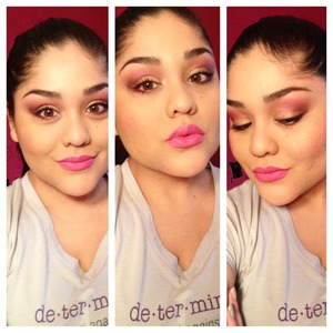 I used the Smashbox masterclass palette to create this fun colorful and very pink look.
