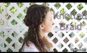 Easy Back to School Knotted Half-Up Braided Style for Short, Medium or Long Hair