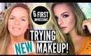 TRYING NEW MAKEUP PRODUCTS! 6 First Impressions & Demo | Casey Holmes