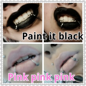 Black lips pink lips