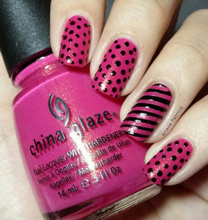 This is a remake of my previous nail art back in 2013: http://www.beautylish.com/f/jwqinm/dots-and-stripes