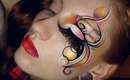 Podium inspired creative graphic swirls make-up tutorial