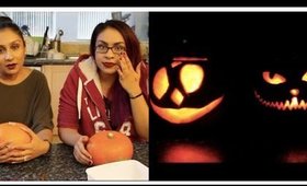 First Time Pumpkin Carving & Scary Paranormal Halloween Stories | TheRaviOsahn