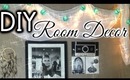 DIY: Room Decor | Tumblr Inspired Wall Art | Drapery & Lights