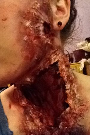 I got bored one day and decided to play around with some liquid latex and some fake blood.
