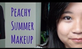 Tutorial: Peachy summer makeup