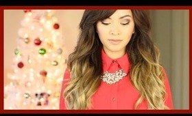 My Christmas Look! ❄ Hair, Makeup + Outfit! - ThatsHeart
