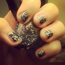 Leopard Print Glitter Nails