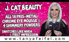 J. Cat Beauty Pris-Metal Chrome Eye Mousse ALL 18 & 4 Shimmery Powders | Tanya Feifel-Rhodes