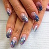blue and purple with hologram nails : FingerTip Fancy