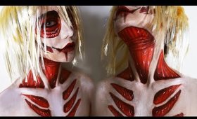 Boyfriend Does My Makeup Halloween Edition ♥ Attack On Titan Annie Makeup Transformation ♥ Wengie