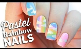 Pastel Rainbow Nail Art