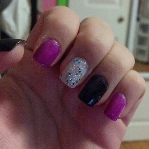 Press on nails with gel manicure over them!