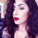 Gold Liner and Red Lips