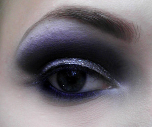 I used mainly Maybelline Eyestudio Duo in Purple Silver