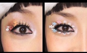 Handmade Eyelashes using Christmas Stickers ~Santa / Snow~