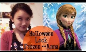 Halloween Frozen Anna Look: Makeup & Hair | ThePinkestGirl