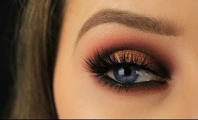 Dramatic Cranberry & Gold Halo Eye | Fall/Autumn Makeup