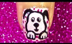 Cute Dog nailart tutorial..... :-)