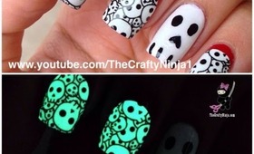 Ruffian Halloween Skull Nail Apppliqués by The Crafty Ninja