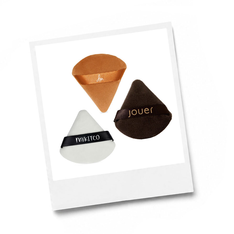 "One of my all-time favorite tools to use are triangle shaped powder puffs. These are excellent for applying powder to all areas of the face and setting makeup..."