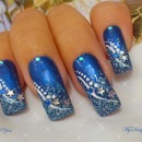  Winter wonderland blue nails