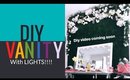 DIY LARGE VANITY MIRROR WITH LIGHTS | UNDER $50!!!!!