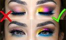 Como hacer tus  SOMBRAS DE OJOS VIBRANTES🌈 / How to Make Any Eyeshadow POP! | auroramakeup