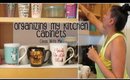 Organizing My Kitchen Cabinets | Clean With Me | Quick Kitchen Clean Up