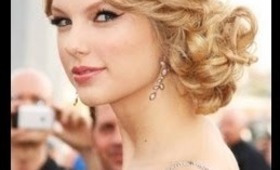 TUTORIAL: Taylor Swift Inspired- Simple Curl Pin Up Holiday Bun