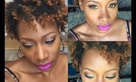 F.O.T.D. nude eye with a Hot pink lip! Color pop and Ruby kiss!