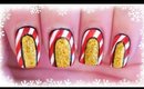 Advent Calendar | 18 - Candy Canes nail art ✩ Martina Ek