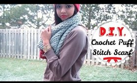 Holiday DIY ✂ Easy Crochet Puff Stitch Scarf | Enchantelle