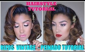 RIZOS RETRO peinado Hollywood / CLASSIC VINTAGE curls hairstyle tutorial | auroramakeup