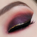Purple with glitter liner
