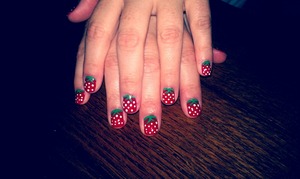 cute strawberry nails