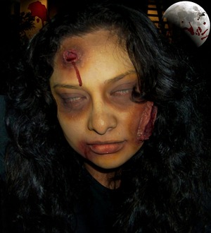 First attempt @ a zombie look! & 2nd attempt @ using liquid latex :)