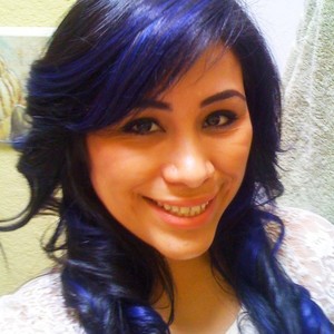 I Replaced my blonde Peek-A-Boo's and fringe highlights with a mixture of Pravana Vivids Blue, and Violet.