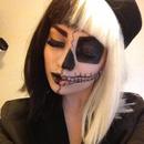 Goth Beauty Meets Dead Skeleton Face